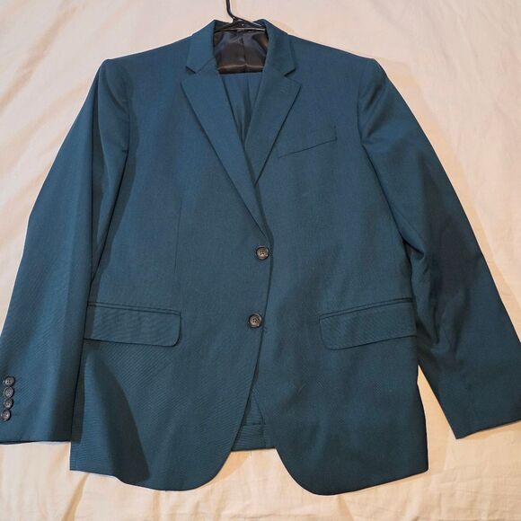 JF J.Ferrar Teal Suit Mens Size 42S - Picture 1 of 9